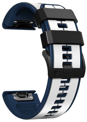 Cinturino in silicone Ricardo 26mm (pro Garmin Fenix 8/7X/6X (51mm), Tactix aj.), bianco, QuickFit