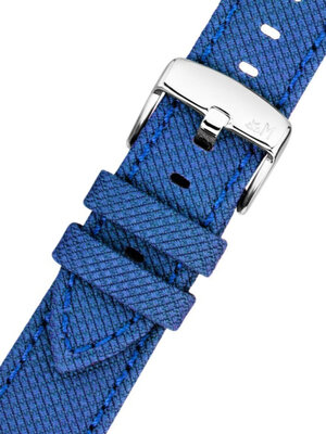 Cinturino in tessuto Morellato Peschici 6170E46.065 M, blu, materiale riciclato