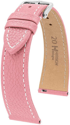 Cinturino in pelle Hirsch Bologna 01802122-2, rosa, pelle di vitello, Quick Release