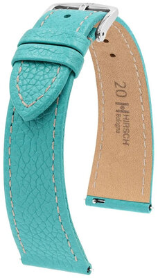 Cinturino in pelle Hirsch Bologna 01802183-2, blu, pelle di vitello, Quick Release