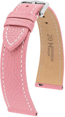 Cinturino in pelle Hirsch Bologna L 01802022-2, rosa, pelle di vitello, lunghezza L, Quick Release