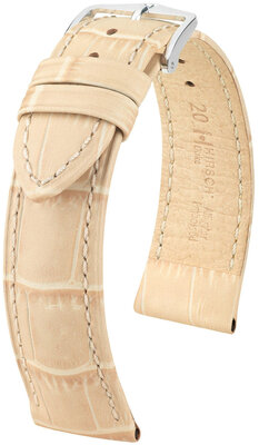 Cinturino in pelle Hirsch Duke 01028190NQ-2, beige, pelle di vitello