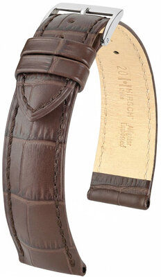Cinturino in pelle Hirsch Duke L 01028010NQ-2, marrone, vitello, lunghezza L