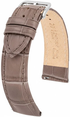 Cinturino in pelle Hirsch Duke L 01028037-2, marrone, pelle di vitello, lunghezza L, Quick Release