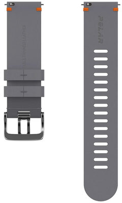 Cinturino in pelle Polar 22mm, grigio, vel. M/L, Quick Release