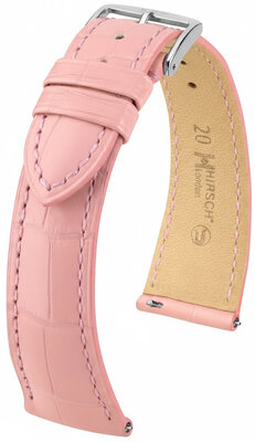 Cinturino in pelle Hirsch London L 04207022-2, arancione, pelle di alligatore, lunghezza L, Quick Release