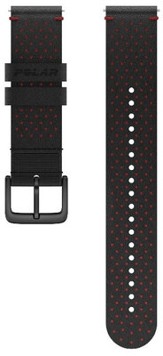 Cinturino in pelle Polar 20mm, nero, vel. M/L, Quick Release