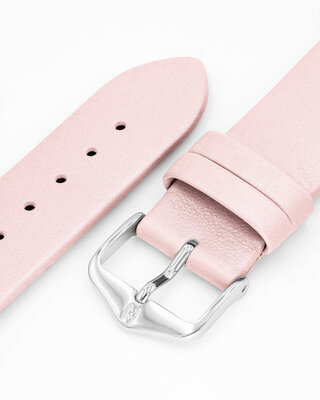 Cinturino in pelle Hirsch Cashmere M 03902123-2, rosa, pelle di vitello, lunghezza M, Quick Release