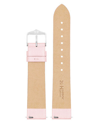 Cinturino in pelle Hirsch Cashmere M 03902123-2, rosa, pelle di vitello, lunghezza M, Quick Release