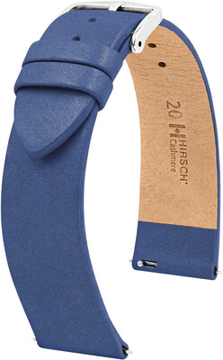 Cinturino in pelle Hirsch Cashmere M 03902180-2, blu, pelle di vitello, lunghezza M, Quick Release