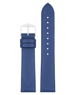 Cinturino in pelle Hirsch Cashmere M 03902180-2, blu, pelle di vitello, lunghezza M, Quick Release