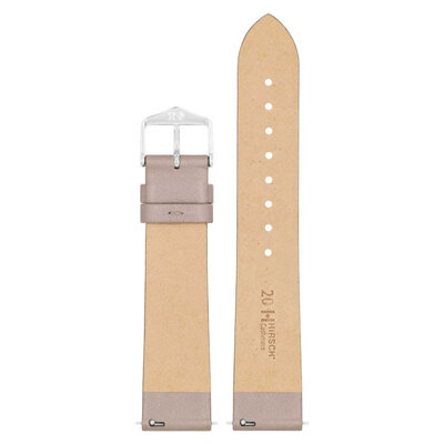 Cinturino in pelle Hirsch Cashmere M 03902195-2, beige, pelle di vitello, lunghezza M, Quick Release