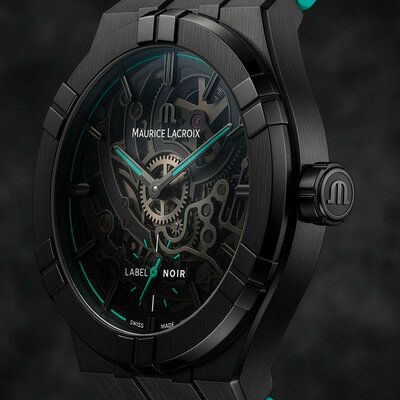 Maurice Lacroix Aikon Automatic Skeleton AI6028-DLB0B-030-H Label Noir Limited Edition 100pcs (+ cinturino di ricambio)