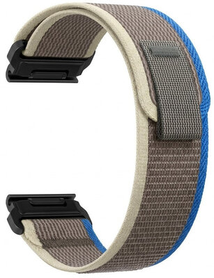 Cinturino in nylon Ricardo 22mm (pro Garmin Fenix 8/7/6 (47mm), Epix 2 aj.), grigio V7, QuickFit