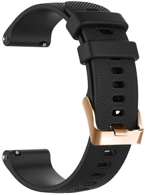 cinturino in silicone Ricardo Aprica 18mm, Dark Black, Quick Release