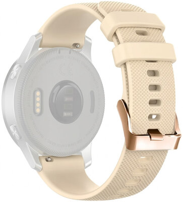 Cinturino in silicone Ricardo 20mm (pro Garmin Venu, Venu Sq, Venu Sq 2, Venu 2 plus aj.), beige, Quick Release