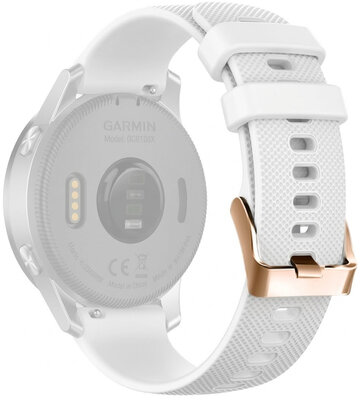 Cinturino in silicone Ricardo 20mm (pro Garmin Venu, Venu Sq, Venu Sq 2, Venu 2 plus aj.), bianco V3, Quick Release