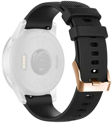 Cinturino in silicone Ricardo 20mm (pro Garmin Venu, Venu Sq, Venu Sq 2, Venu 2 plus aj.), nero, Quick Release