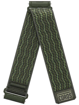 Cinturino in nylon Coros (pro Nomad), verde, Quick Release, lunghezza estesa