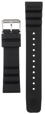 Cinturino in silicone Orient V7729SB 22mm (per il modello EL02), nero