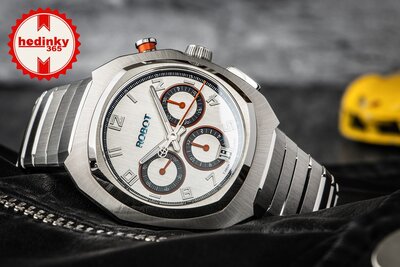 Robot Robotic One Silver 2501ST01 Automatic Chronograph (+ cinturino di ricambio)