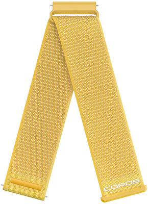 Cinturino in nylon Coros (pro Apex 4 42mm, Pace 4, Pace Pro aj.), giallo, Quick Release