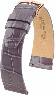 Cinturino in pelle Hirsch Prestige 02207112-7, viola, pelle di alligatore, Quick Release