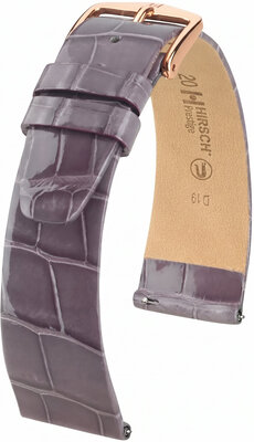 cinturino in pelle Hirsch Prestige L 02207012-7, viola, pelle di alligatore, lunghezza L, Quick Release