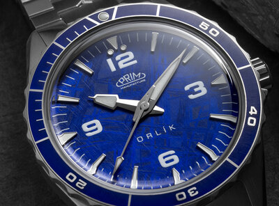 Prim Orlík 42 Meteorit Manufacture Automatic 95-111-557-00-1 Limited Edition 50pcs "Modrá planeta"