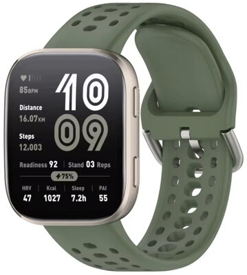 cinturino in silicone Amazfit 22mm, verde, Quick Release