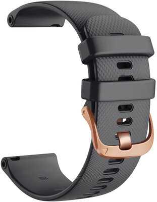 cinturino in silicone Ricardo Aprica 18mm, Black, Quick Release