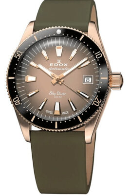 Edox SkyDiver 38 Date Automatic 80131-37rnc-vdbei (+ cinturino di ricambio)
