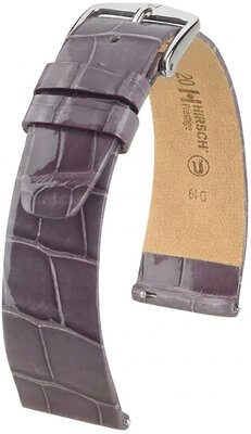 Cinturino in pelle Hirsch Prestige 02307112-2, viola, pelle di alligatore, Quick Release