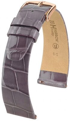 Cinturino in pelle Hirsch Prestige 02307112-7, viola, pelle di alligatore, Quick Release