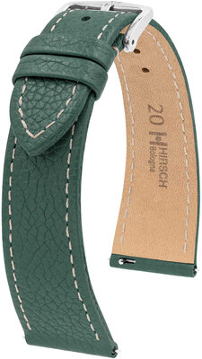 cinturino in pelle Hirsch Bologna M 01802140-2, verde, vitello, lunghezza M, Quick Release