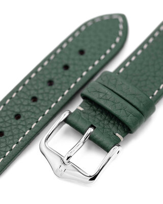 cinturino in pelle Hirsch Bologna M 01802140-2, verde, vitello, lunghezza M, Quick Release