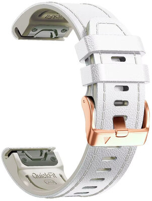 Cinturino in pelle Ricardo Sansicario 20mm, White, QuickFit