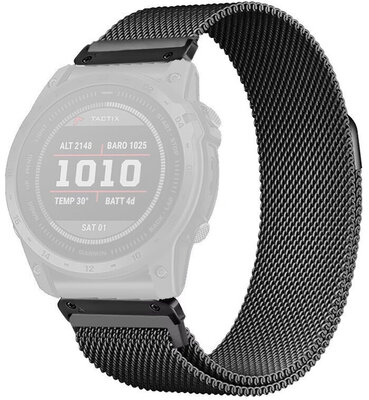 bracciale in acciaio inossidabile Ricardo Champoluc 20mm, Black, QuickFit