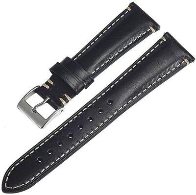cinturino in pelle Ricardo Aosta premium, Black, Quick Release
