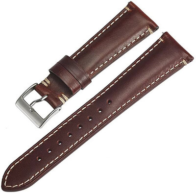 cinturino in pelle Ricardo Aosta premium, Dark Red, Quick Release
