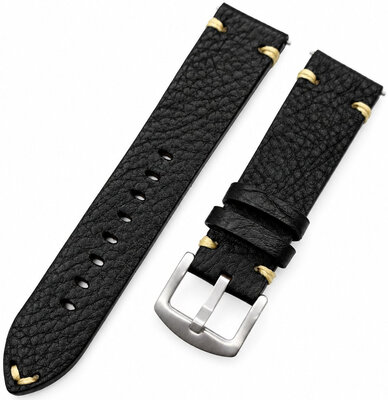 Cinturino in pelle Ricardo Crema premium, Black, Quick Release