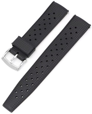 Cinturino in gomma Ricardo Salerno premium 20mm, Black, Quick Release