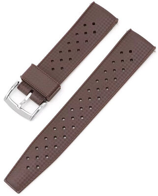 Cinturino in gomma Ricardo Salerno premium 20mm, Brown, Quick Release