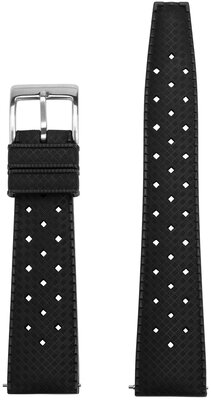 Cinturino in gomma Ricardo Terni premium 20mm, Black, Quick Release