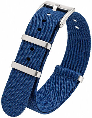 Cinturino in tessuto Ricardo Olbia premium, Blue, NATO