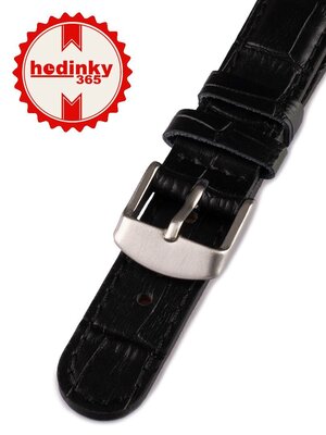 Cinturino unisex in pelle nero per orologi W-080-A