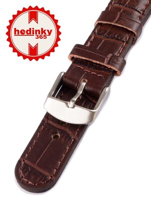 Cinturino unisex in pelle marrone scuro per orologi W-080-B