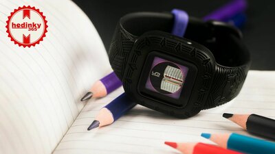 Cinturino in plastica Garmin (per Vívofit junior 3), nero, Marvel, Black Panther, 010-12666-40