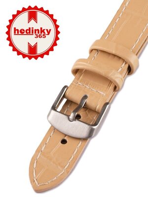 Cinturino unisex in pelle beige per orologi W-140-D