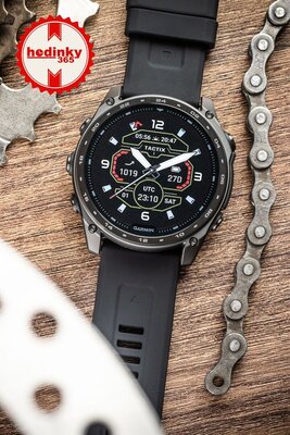 Cinturino in silicone Ricardo 26mm (per Garmin Fenix 8/7X/6X (51mm), Tactix ecc.), nero, QuickFit